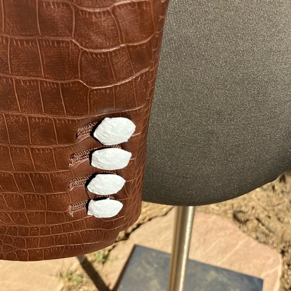 Veronica Beard Croc-Embossed Faux Leather Jacket (Flawed) - Picture 15 of 17